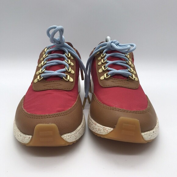 Toms Arroyo Poinsettia Red/Gold Women 7 Lace Up Sneakers Athletic Shoes 10014112 - Picture 2 of 9